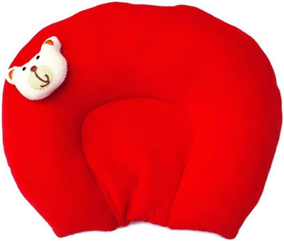 Found Fit Polyester Fibre Solid Sleeping Pillow Pack of 1(Red)