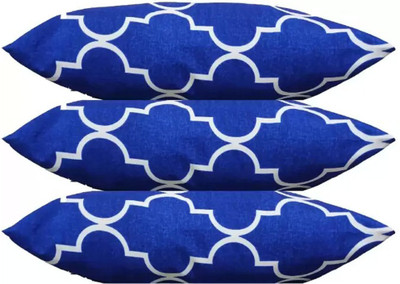 SANJU BROTHER Microfibre Abstract Sleeping Pillow Pack of 3(Blue)
