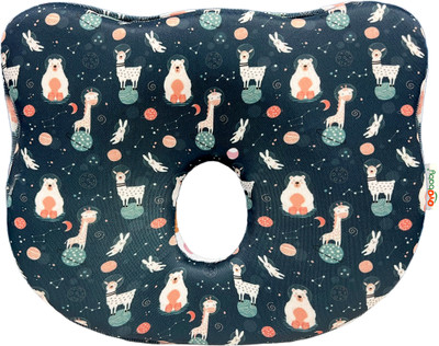 Oyo Baby Memory Foam Pillow For Kids For Extra Neck Support Memory Foam Animals Baby Pillow Pack of 1(Dark Blue - Bear)