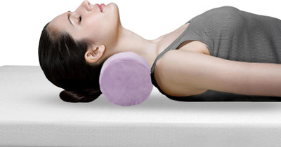 OrkaSleep Cervical Neck Roll Memory Foam Pillow, Bolster Pillow Memory Foam Solid Lumbar Pillow Pack of 1(Purple)