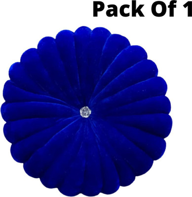 dream world Microfibre Solid Cushion Pack of 1(Dark Blue)