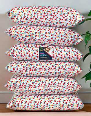 ERANC LUXURY Polyester Fibre Abstract Sleeping Pillow Pack of 6(Multicolor)