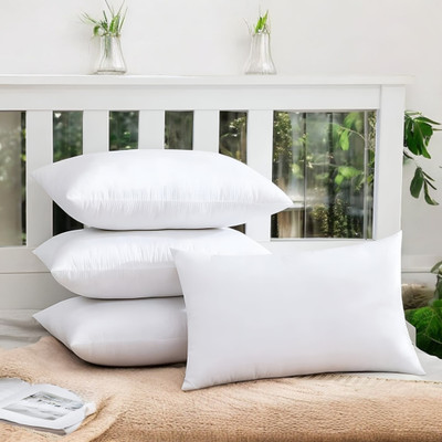 GZZZSD Memory Foam Solid Sleeping Pillow Pack of 4(White)