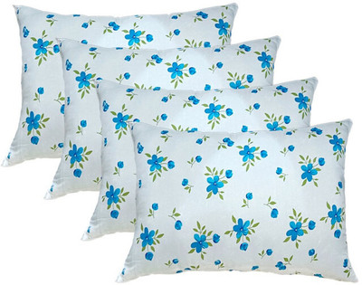 SANJU BROTHER Microfibre Floral Sleeping Pillow Pack of 4(Blue)