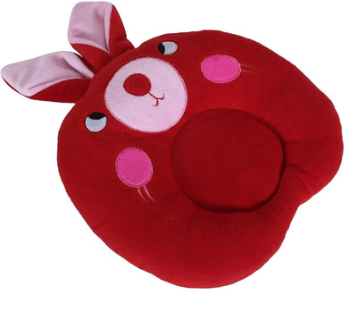 HANDICRAFT VASTRA Teddy Long Ear Mustard Seeds, Microfibre Toons & Characters Baby Pillow Pack of 1(Red)