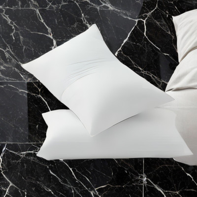 GUNVAR INDIA PRIVATE LIMITED LUXURY Polyester Fibre Solid Sleeping Pillow Pack of 2(White)