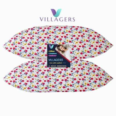 VILLAGERS LUXURY Microfibre Abstract Sleeping Pillow Pack of 2(Multicolor)