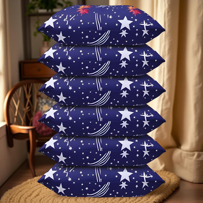 CIEZAR Microfibre Sleeping Pillow Pack of 6 Solid(Blue)