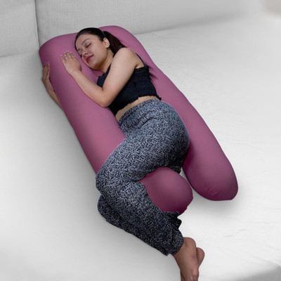 KWALITY DREAMS Microfibre Solid Pregnancy Pillow Pack of 1(Maroon)