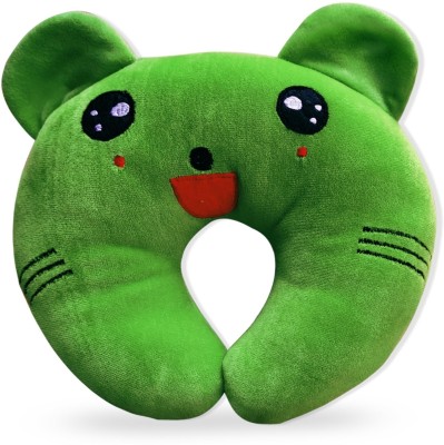 Found Fit Polyester Fibre Animals Baby Pillow Pack of 1(Green)