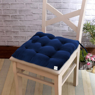 HOMESTIC by Kuber Industries Microfibre Solid Chair Pad Pack of 1(Blue)