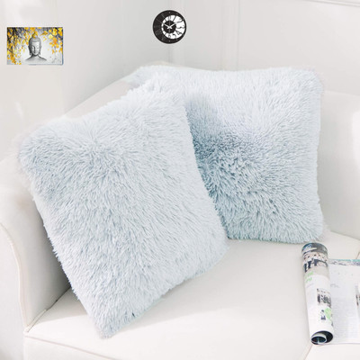 Catchyx Cart Microfibre Solid Cushion Pack of 2(White)
