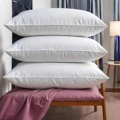 YPOLOIPO Polyester Fibre Sleeping Pillow Pack of 3 Abstract LUXURY(White)