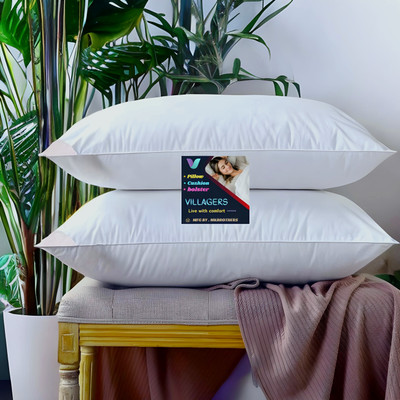 NKSNIMYSTORESS LUXURY Cotton Solid Sleeping Pillow Pack of 1(White)