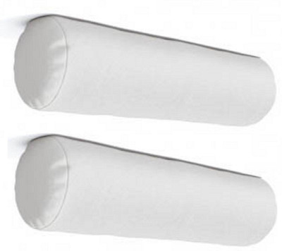 GKM Microfibre Solid Bolster Pack of 2(White)