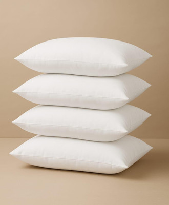 rubi creation Foam Sleeping Pillow Pack of 4 Solid(White)