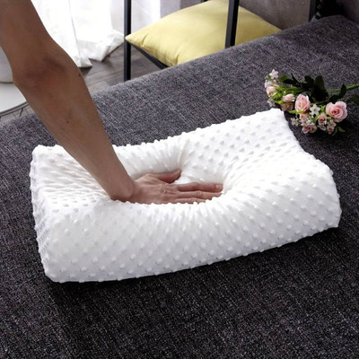 manshav Home Furnishing Memory Foam Solid Orthopaedic Pillow Pack of 2(White)