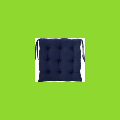 El Sandalo Microfibre Solid Chair Pad Pack of 1(Grey)
