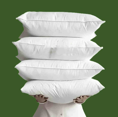 Urmila Creation Polyester Fibre Sleeping Pillow Pack of 4 Abstract LUXURY(White)