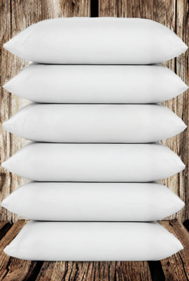 EIRINI LUXURY Microfibre Solid Sleeping Pillow Pack of 6(White)