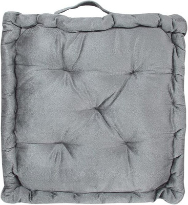 DCT Microfibre Solid Floor Cushion Pack of 1(Grey)
