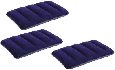 ECOM BHARAT Air Stripes Travel Pillow Pack of 3(Blue)