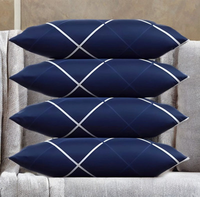 Urmila Microfibre Sleeping Pillow Pack of 4 Solid LUXURY(Blue)