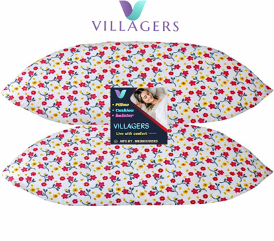 V.R.ENTERPRISES LUXURY Microfibre Abstract Sleeping Pillow Pack of 2(Multicolor)