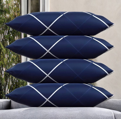 Urmila Creation Polyester Fibre Sleeping Pillow Pack of 4 Solid LUXURY(Blue)
