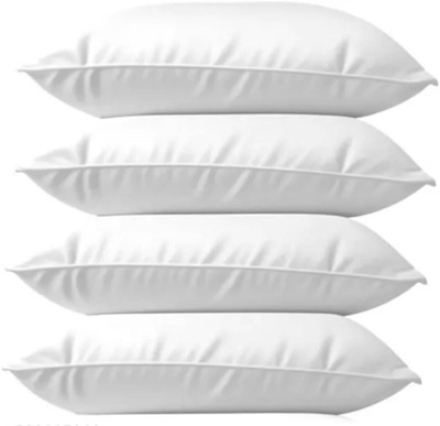 CATHROL Cotton Sleeping Pillow Pack of 4 Solid 004(White)