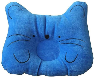 Trivika And Sons Cotton Baby Pillow Pack of 1 Solid(Blue)