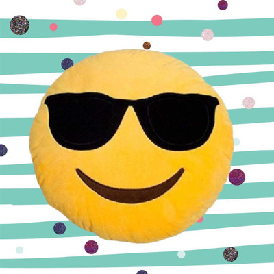 CLOUDNAP Microfibre Smiley Floor Cushion Pack of 1(Yellow)