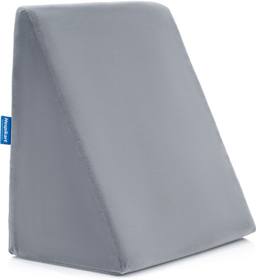 HOSPIKART Memory Foam Bed Wedge Pillow for Back Support, Acid Reflux, Snoring & Back Pain Memory Foam Solid Orthopaedic Pillow Pack of 1(Grey)