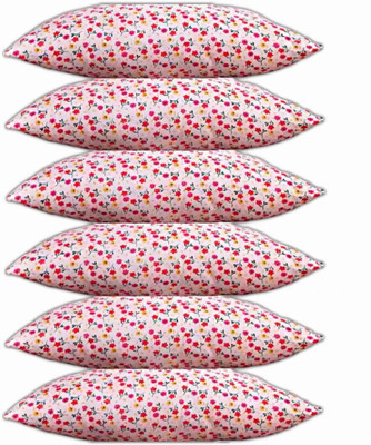 Tecsun LUXURY Polyester Fibre Abstract Sleeping Pillow Pack of 6(Multicolor)