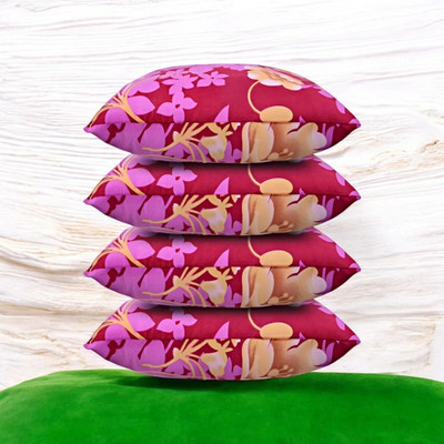 GZZZSD Microfibre Solid Sleeping Pillow Pack of 4(Pink)