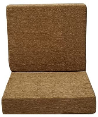 ROOMY SALES Foam Solid Chair Pad Pack of 1(Beige)