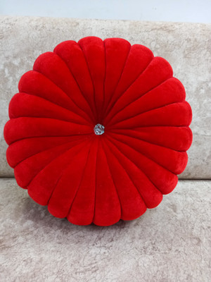lala hathrasi Polyester Fibre Solid Cushion Pack of 1(Red)