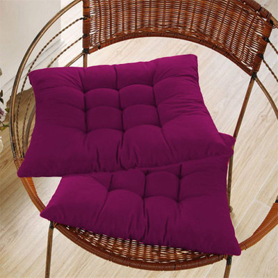 Hundur Store Microfibre Chair Pad Pack of 2 Solid(Wine)
