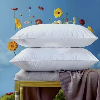 LIPONOS Polyester Fibre Sleeping Pillow Pack of 2 Abstract LUXURY(White)