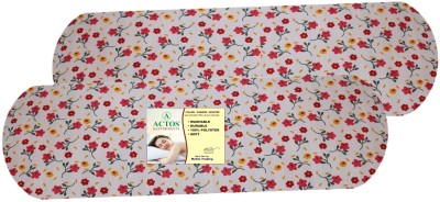 ACTOS Round Microfibre Solid Bolster Pack of 2(Multicolor1)