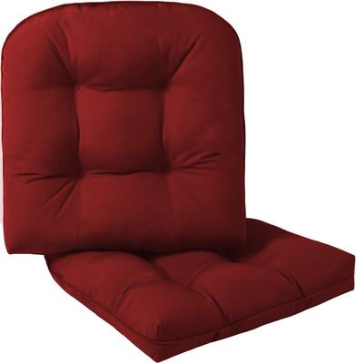 Mom's Moon Square Chair Pad/Cushion for Office Size 16 x 16 Inch Microfibre Solid Chair Pad Pack of 2(Maroon)