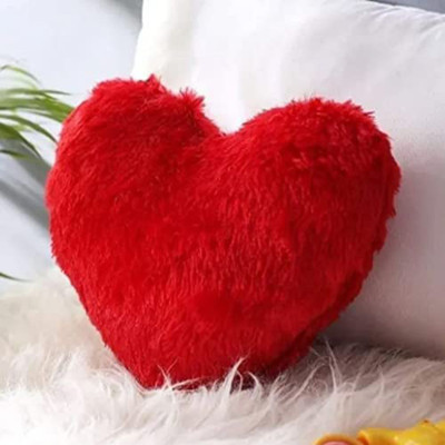 SARO Valentine Polyester Fibre Solid Cushion Pack of 2(Red)