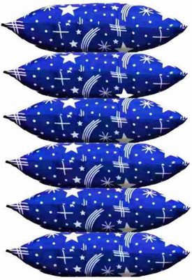 fulffystyl SOFT Microfibre Abstract Sleeping Pillow Pack of 6(Blue)