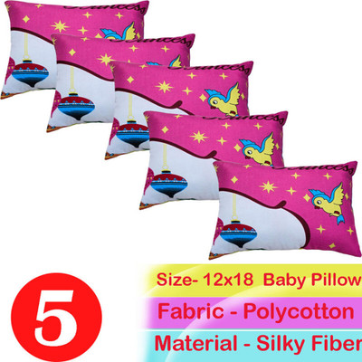 Jaipurlinen Microfibre Baby Pillow Pack of 5 Animals(Pink)