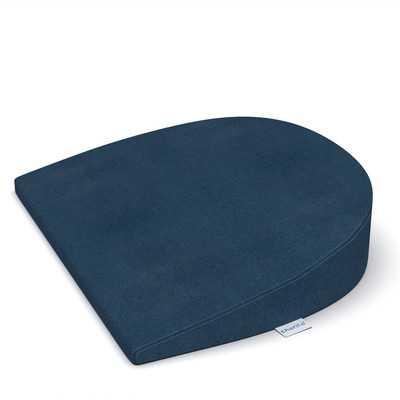 Cherilo C Shaped Elevated Wedge Pillow for Baby Crib & Mattress Memory Foam Solid Baby Pillow Pack of 1(Navy Blue)