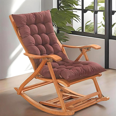 HOMESTIC by Kuber Industries Microfibre Solid Chair Pad Pack of 1(Brown)