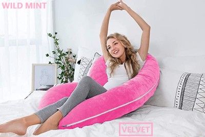 SoftTouch C SHAPE Microfibre Solid Pregnancy Pillow Pack of 1(Pink)