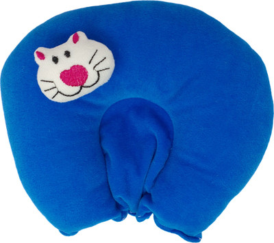 Little Sprout U Shape Mustard Seeds, Cotton Toons & Characters Baby Pillow Pack of 1(Medium Blue U Shape)