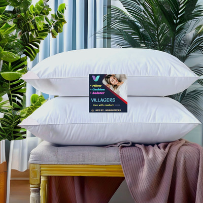 NKSNIMYSTORES LUXURY Microfibre Abstract Sleeping Pillow Pack of 2(White)