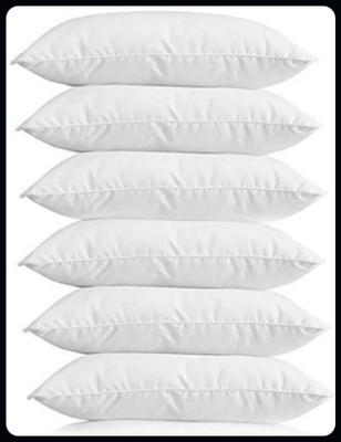 JAYOG ENTERPRISE Sleeping Pillow Set Of 6 Microfibre Solid Sleeping Pillow Pack of 6(White)